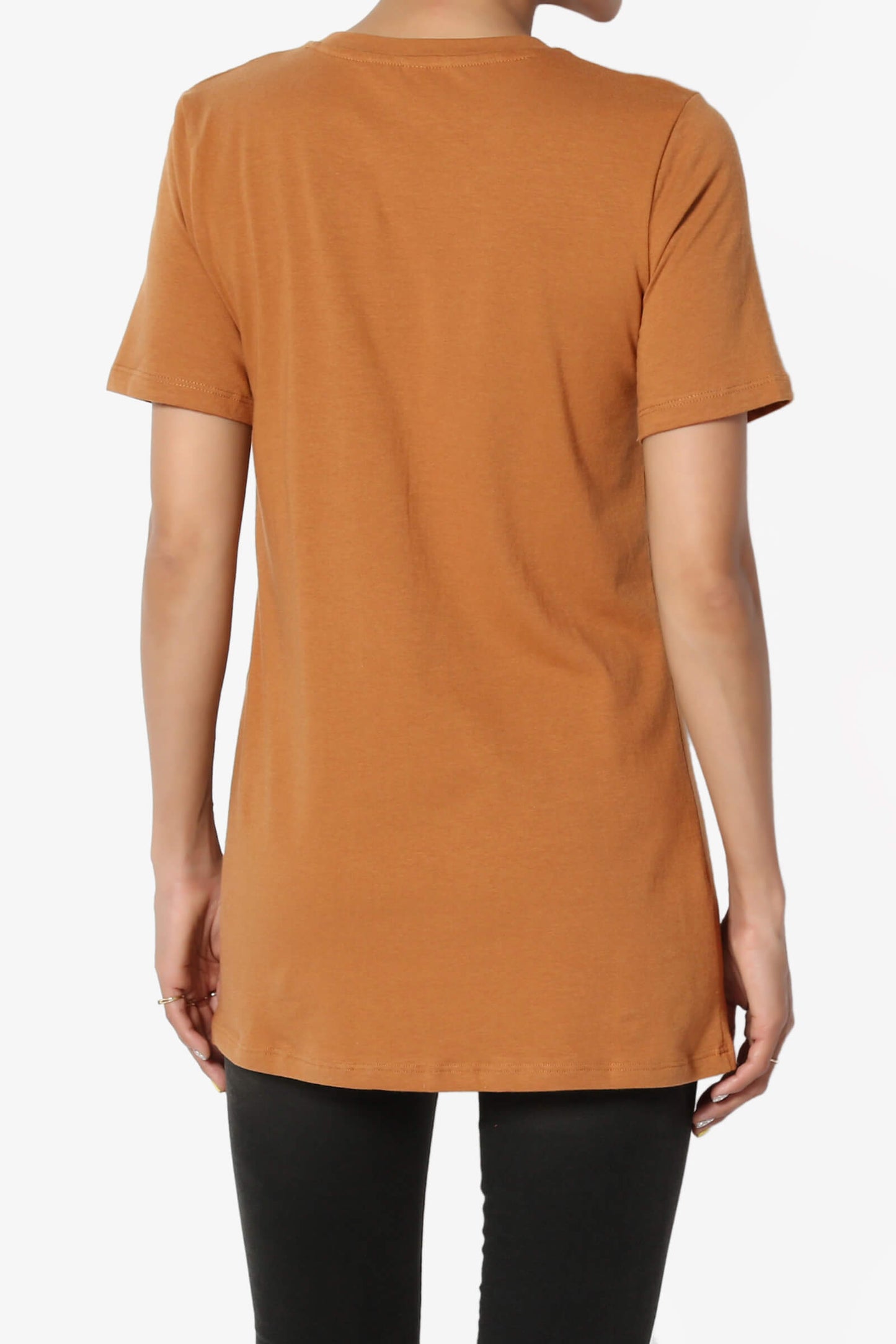 Elora Crew Neck Short Sleeve T-Shirt ALMOND_2