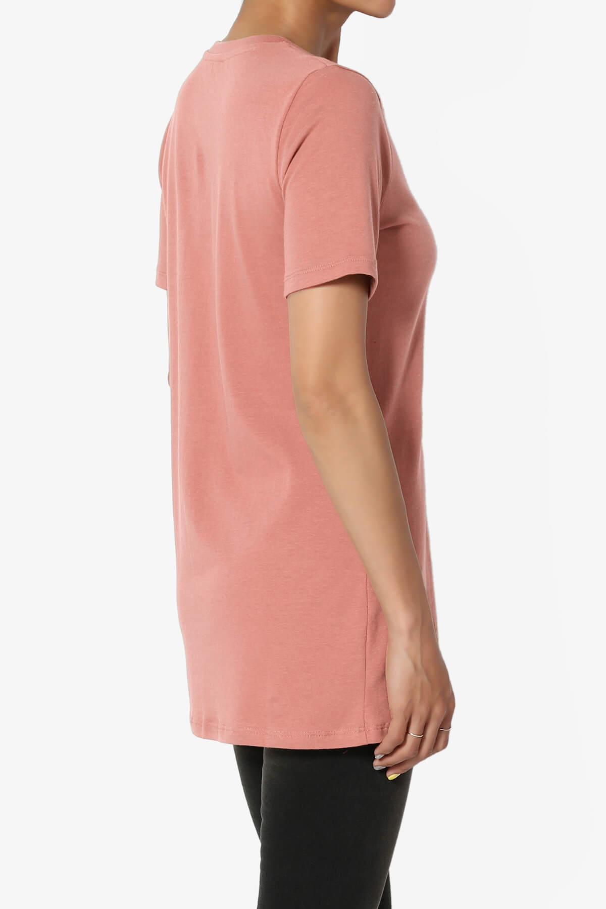 Elora Crew Neck Short Sleeve T-Shirt ASH ROSE_4