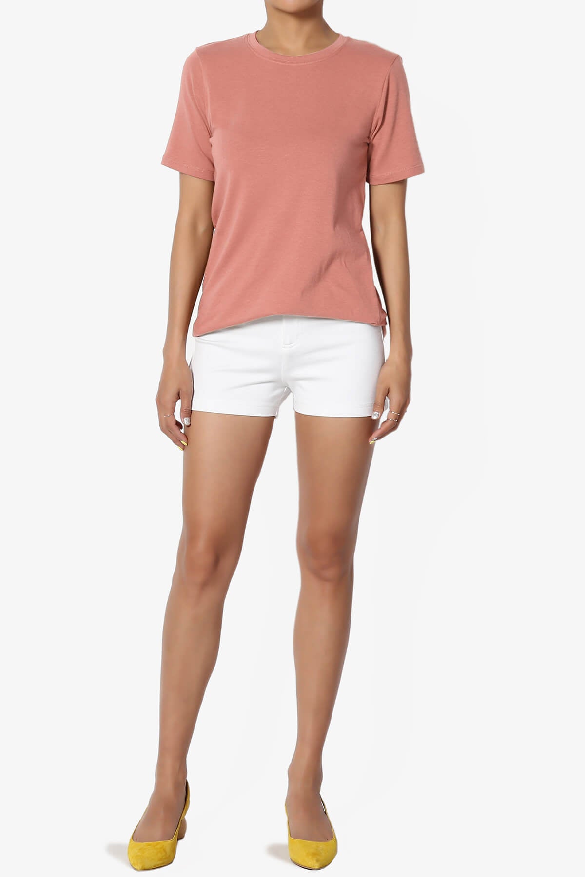 Elora Crew Neck Short Sleeve T-Shirt ASH ROSE_6