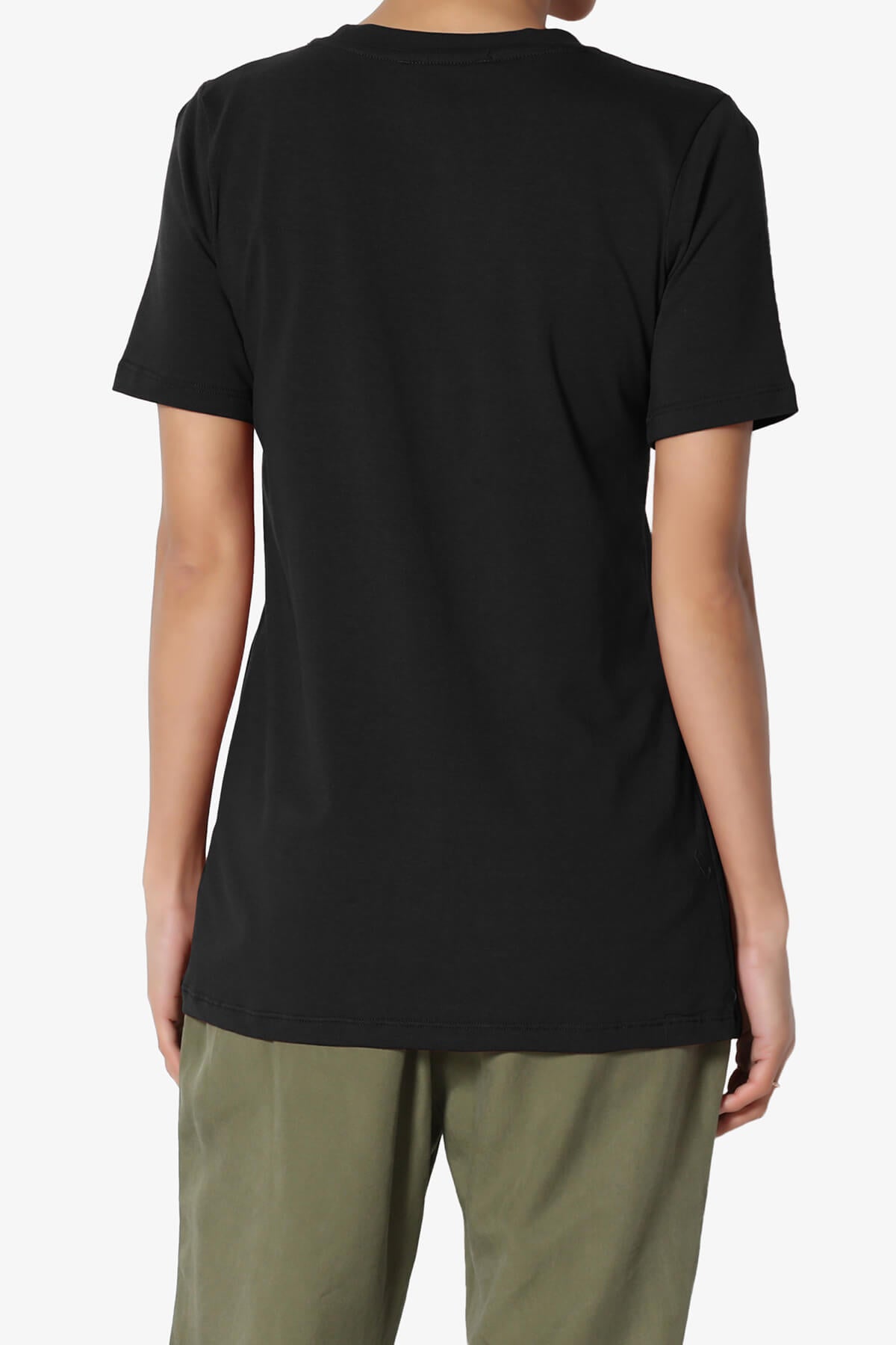 Elora Crew Neck Short Sleeve T-Shirt BLACK_2