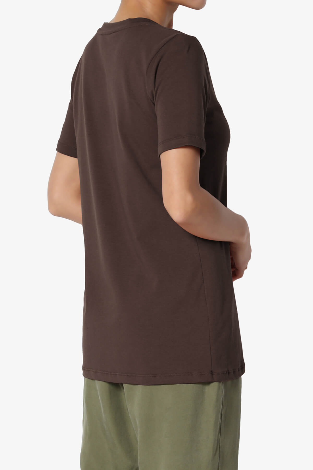 Elora Crew Neck Short Sleeve T-Shirt BROWN_4