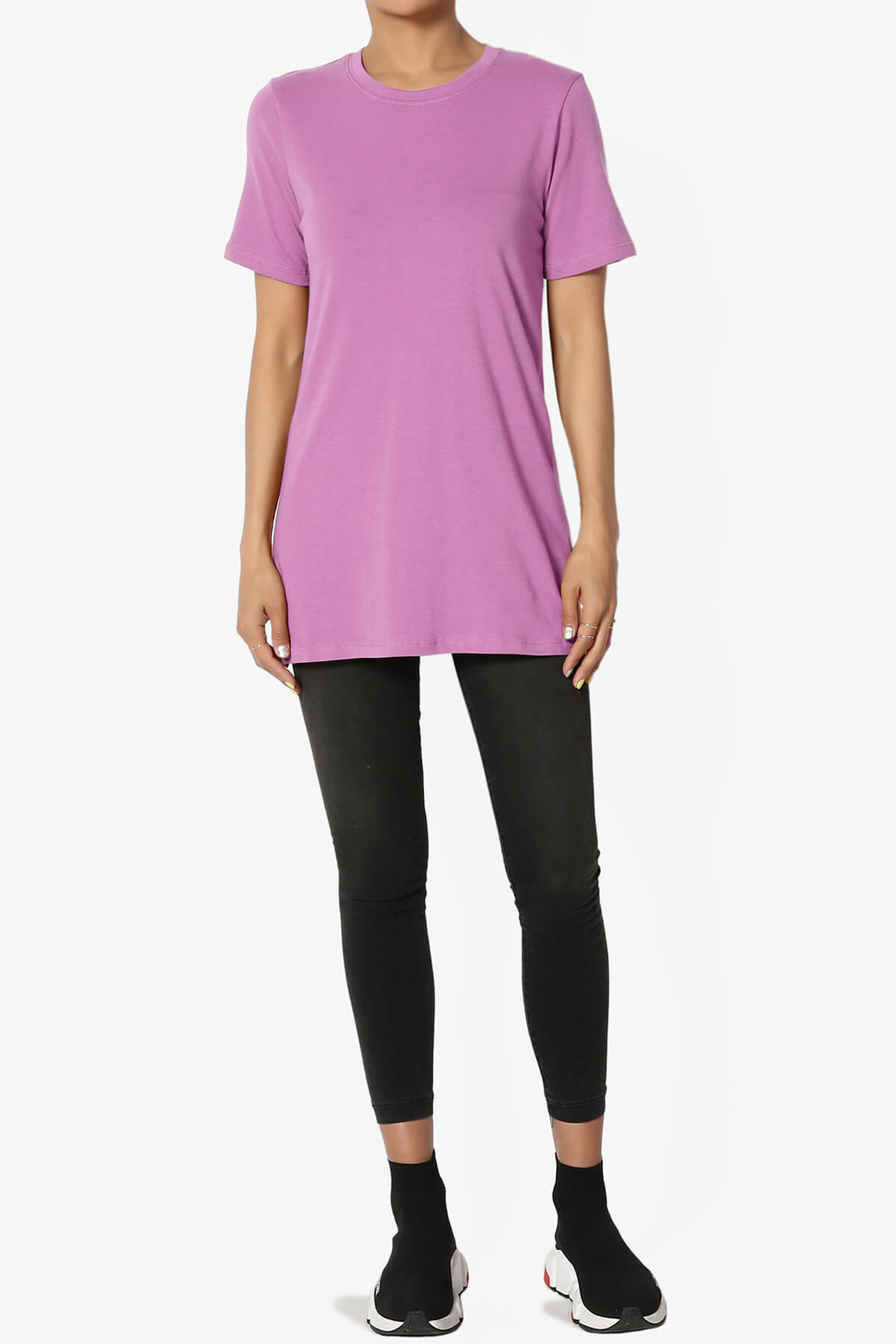 Elora Crew Neck Short Sleeve T-Shirt DARK MAUVE_6