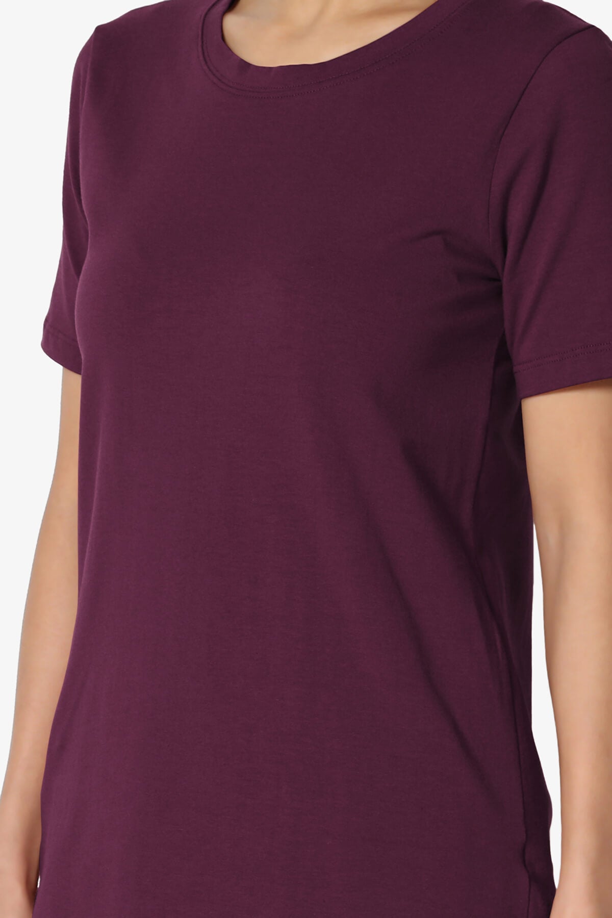 Elora Crew Neck Short Sleeve T-Shirt DARK PLUM_5