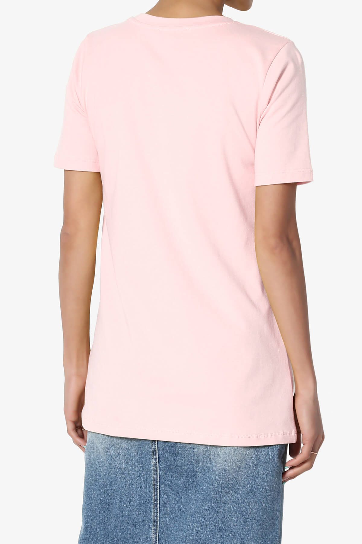 Elora Crew Neck Short Sleeve T-Shirt DUSTY PINK_2