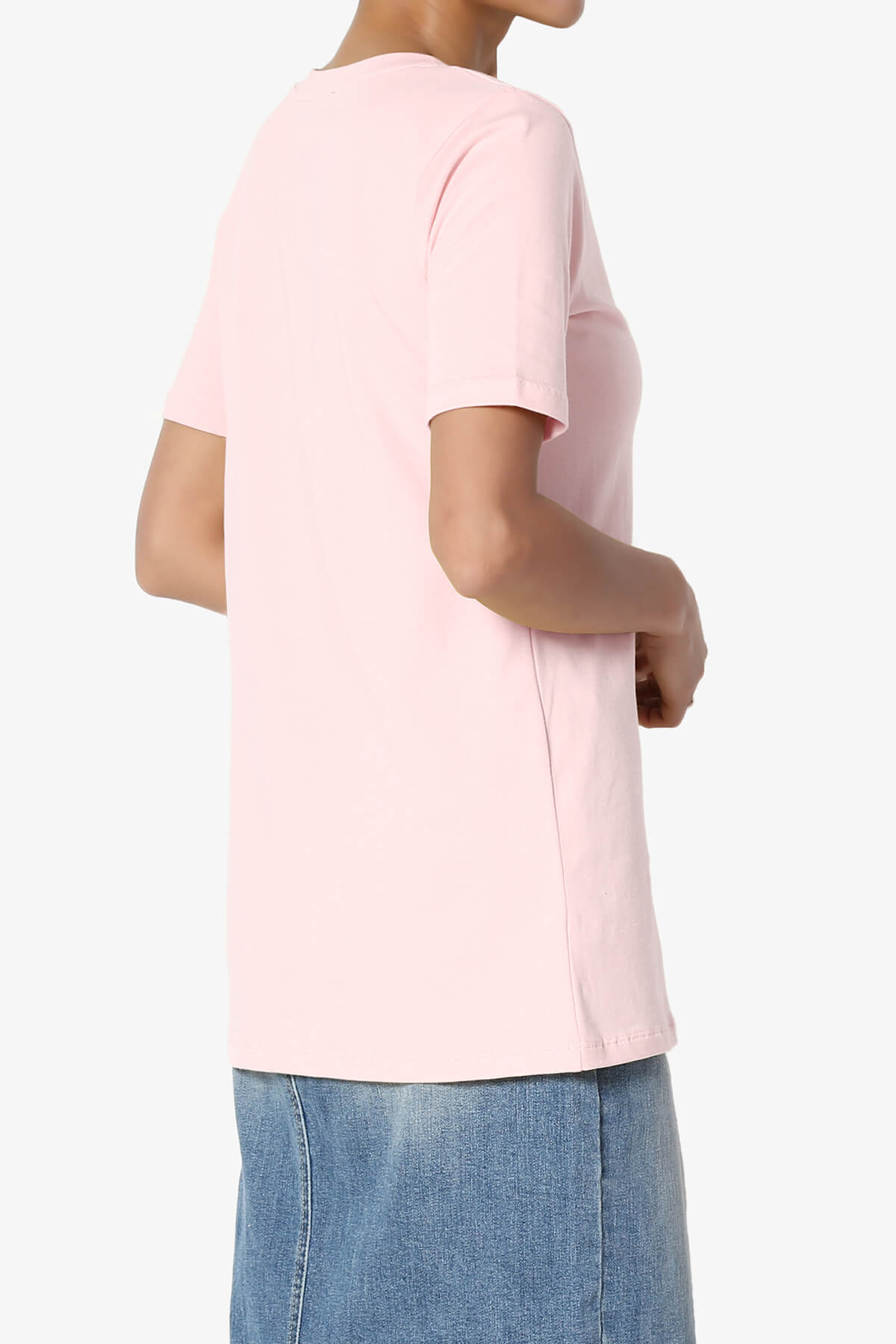 Elora Crew Neck Short Sleeve T-Shirt DUSTY PINK_4
