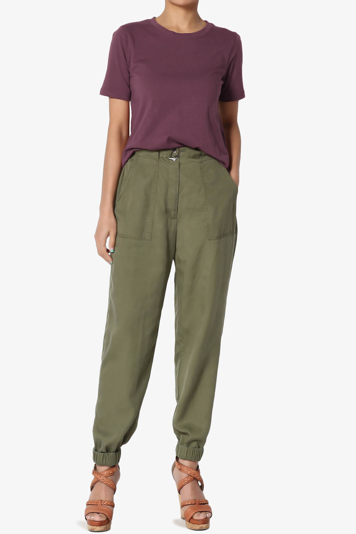 Elora Crew Neck Short Sleeve T-Shirt DUSTY PLUM_6