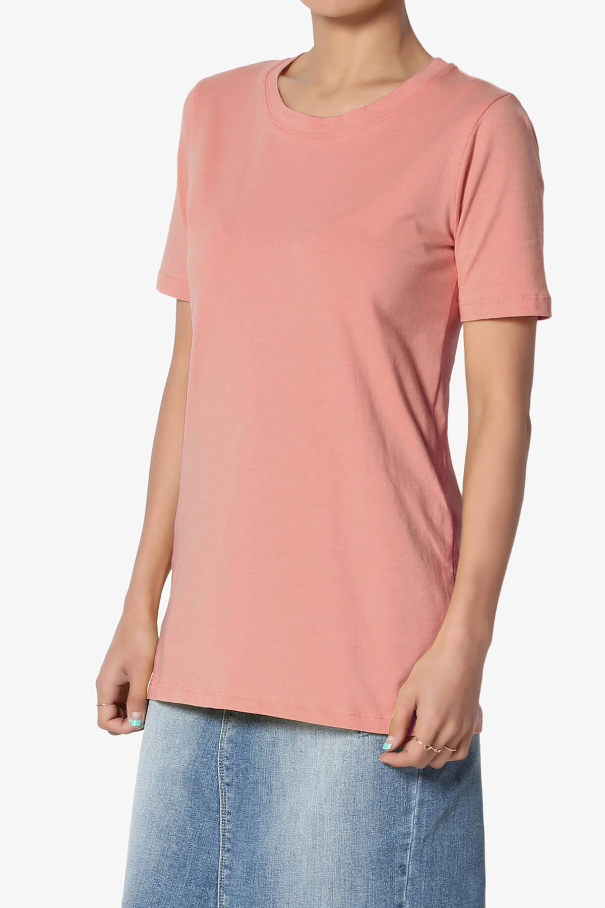 Elora Crew Neck Short Sleeve T-Shirt DUSTY ROSE_3