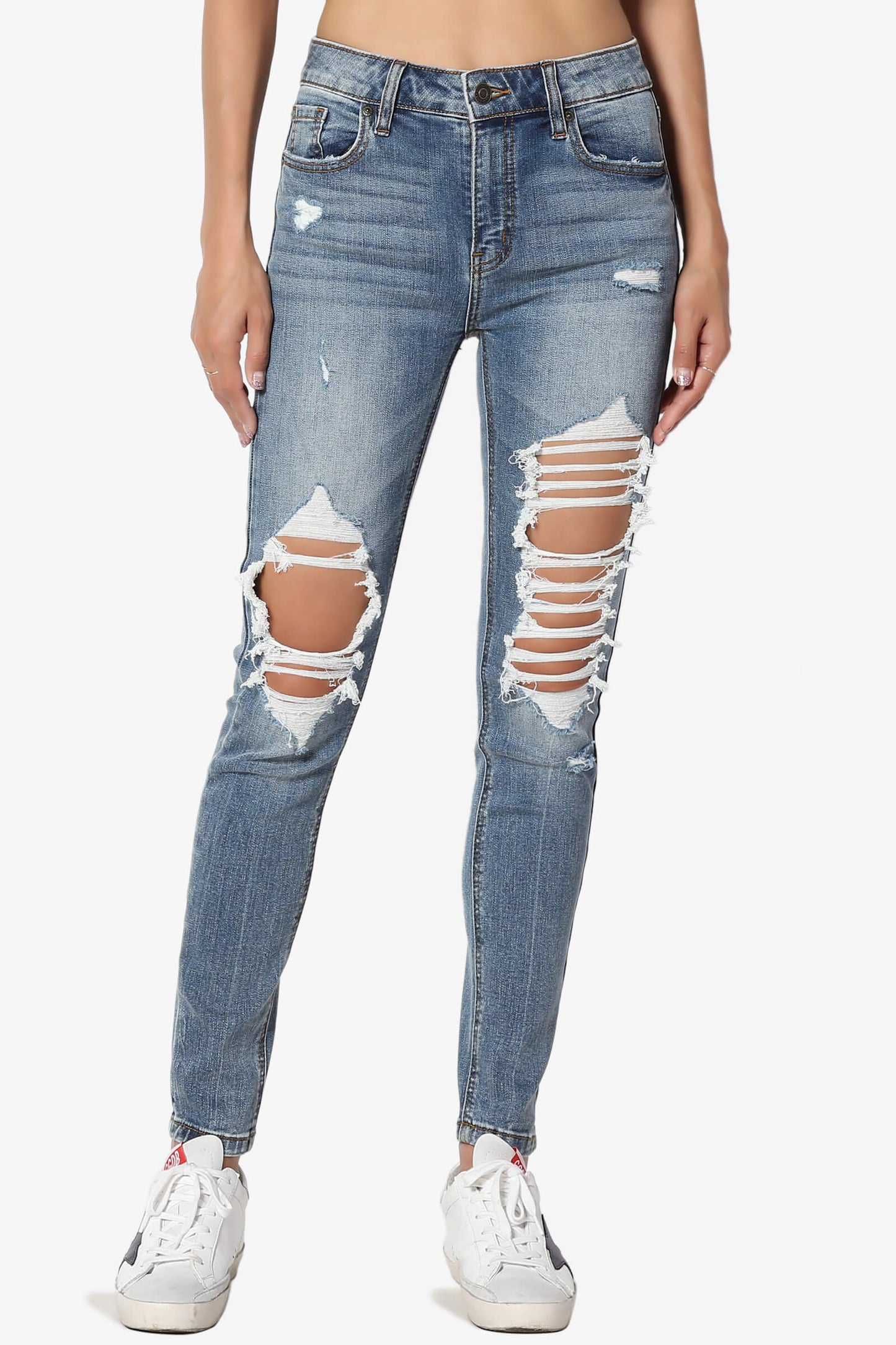 Dixon High Rise Ripped Skinny Jeans MEDIUM_1