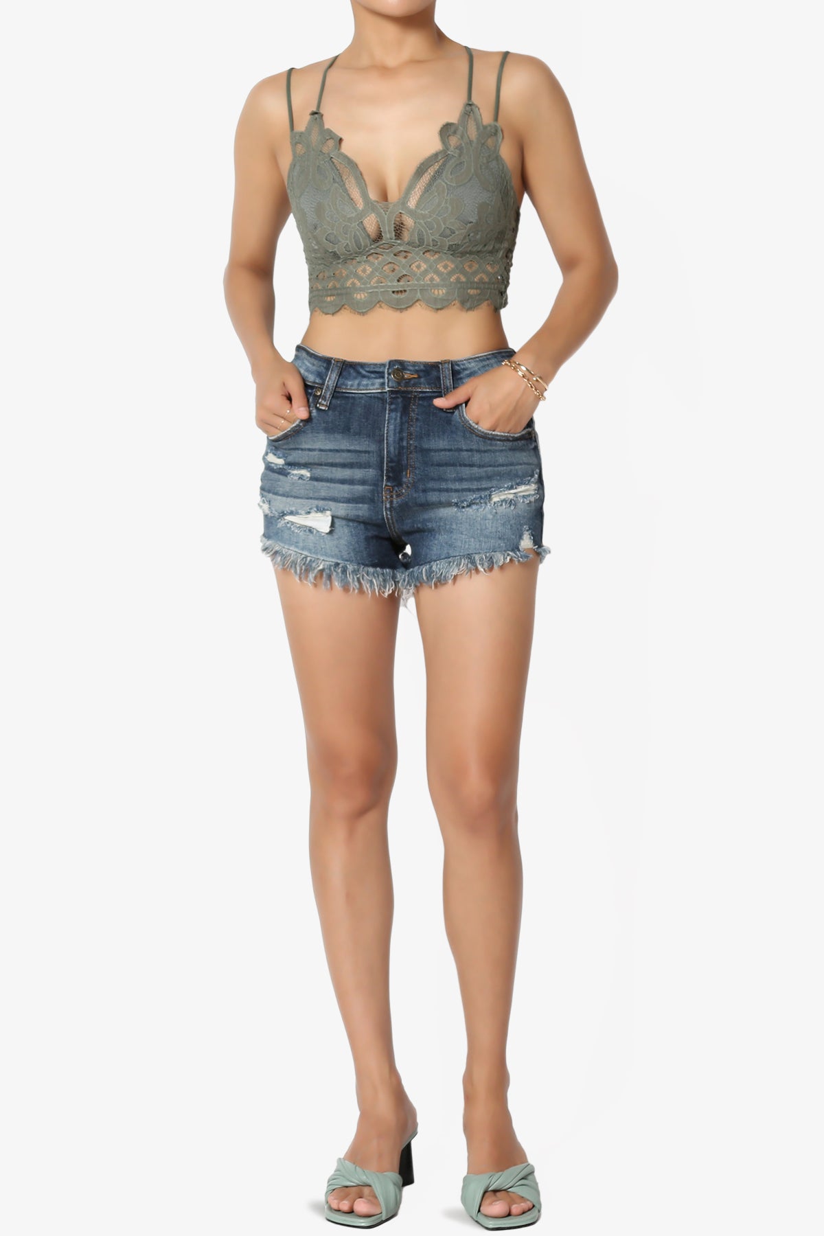 Lulu High Rise Cutoff Shorts After Dark