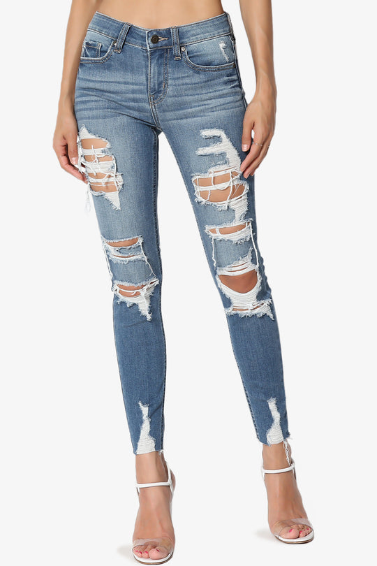 JOSIE Mid Rise Ankle Skinny Jeans in Too Deep MD