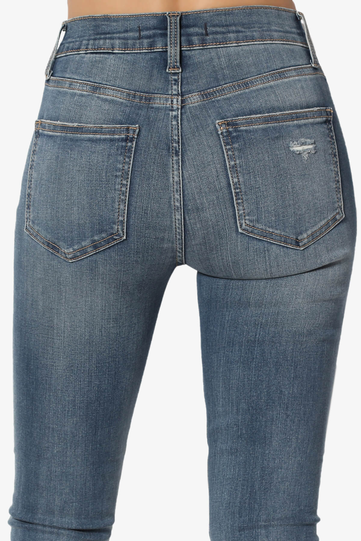 Bella Super High Rise Crop Skinny in Distressed MD MEDIUM_6