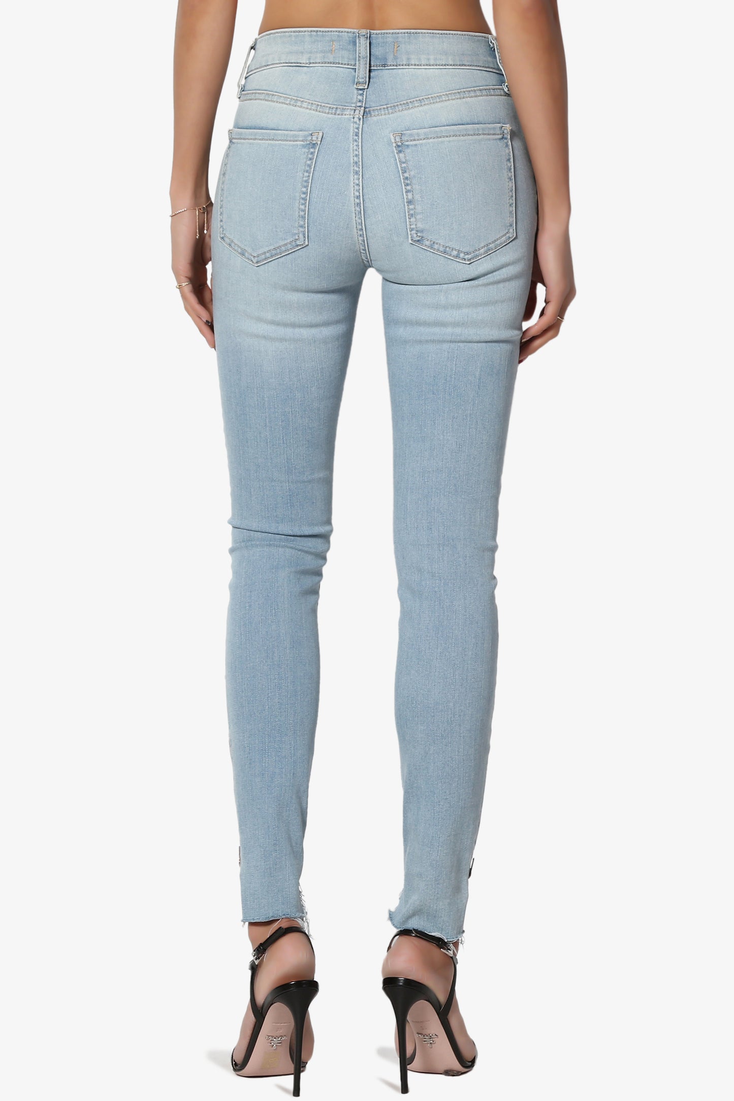Clara High Rise Zip Crop Skinny Jeans