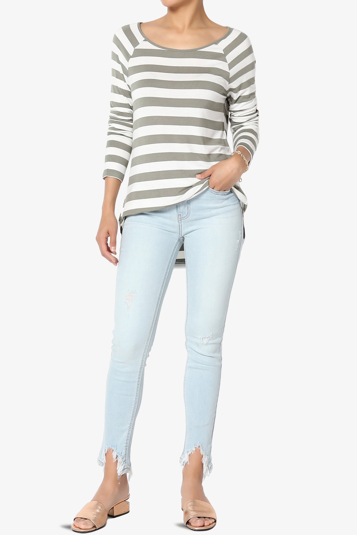 Clara Bite Hem Crop Skinny Jeans in Light