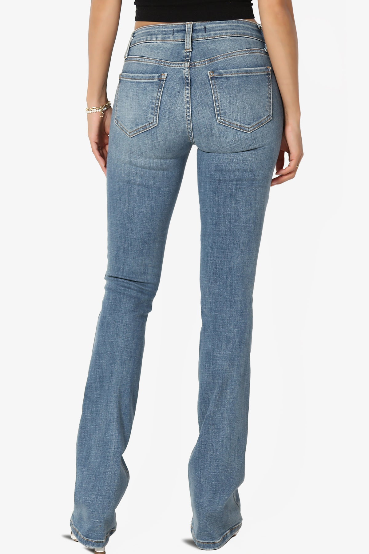 Imogen Mid Rise Bootcut Jeans in Wild Medium