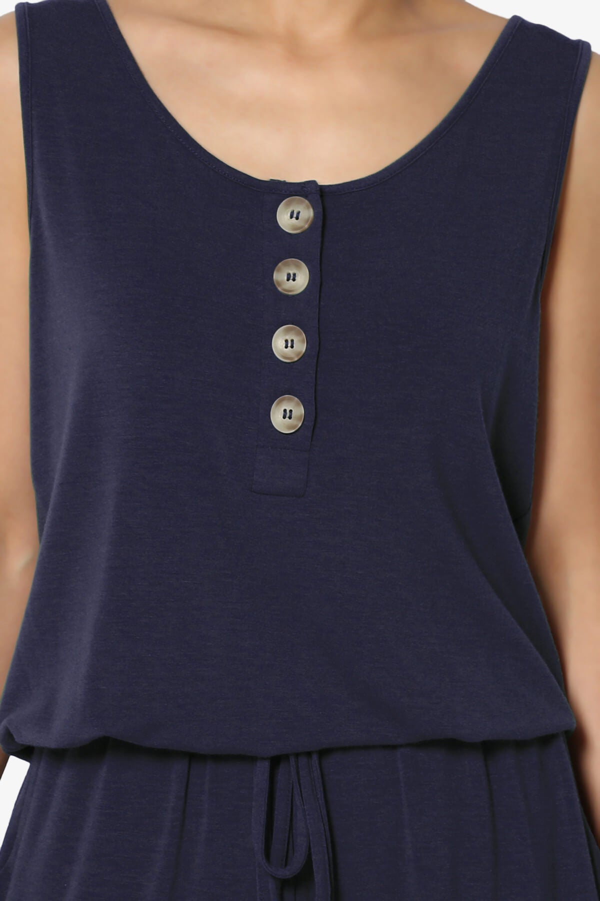 Entrada Button Scoop Neck Tank Jogger Jumpsuit NAVY_5