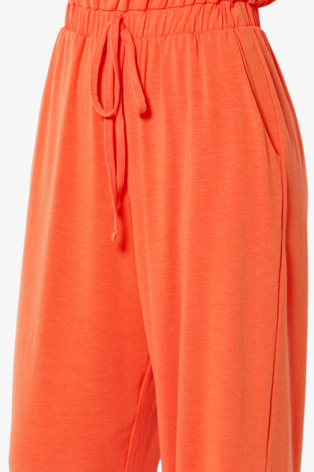 Entrada Button Scoop Neck Tank Jogger Jumpsuit ORANGE_6