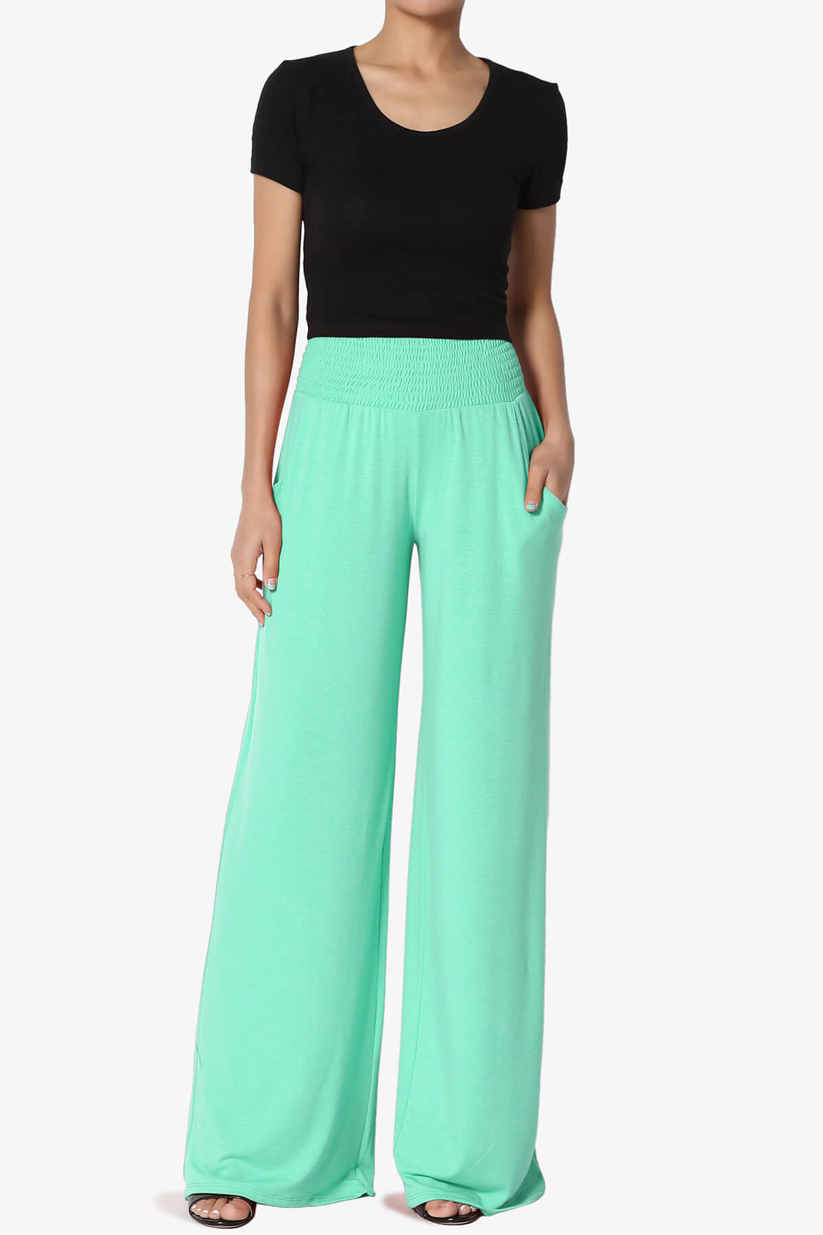 Estella Smocked Waist Lounge Pants MINT_6