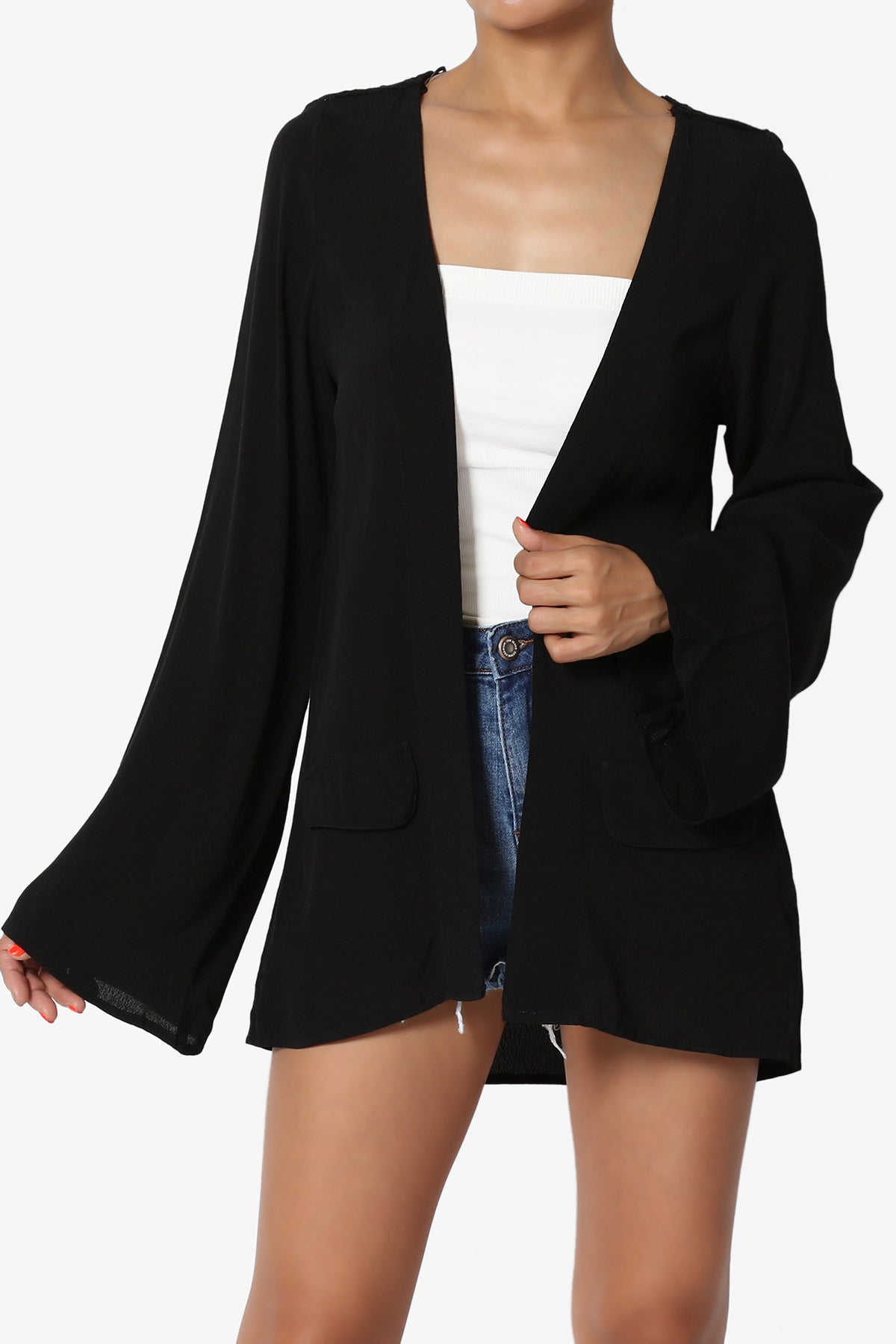 Christan Tassel Crochet Back Cardigan