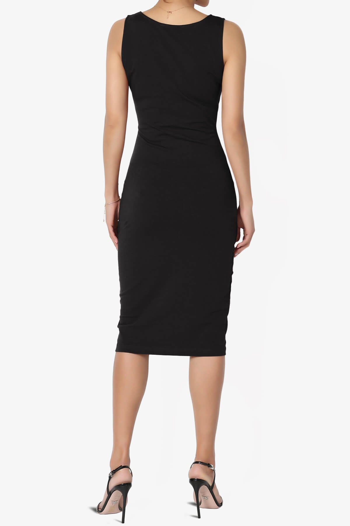 Fontella Sleeveless Square Neck Bodycon Dress BLACK_2