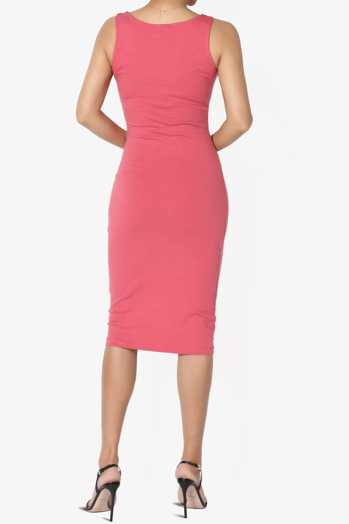 Fontella Sleeveless Square Neck Bodycon Dress ROSE_2