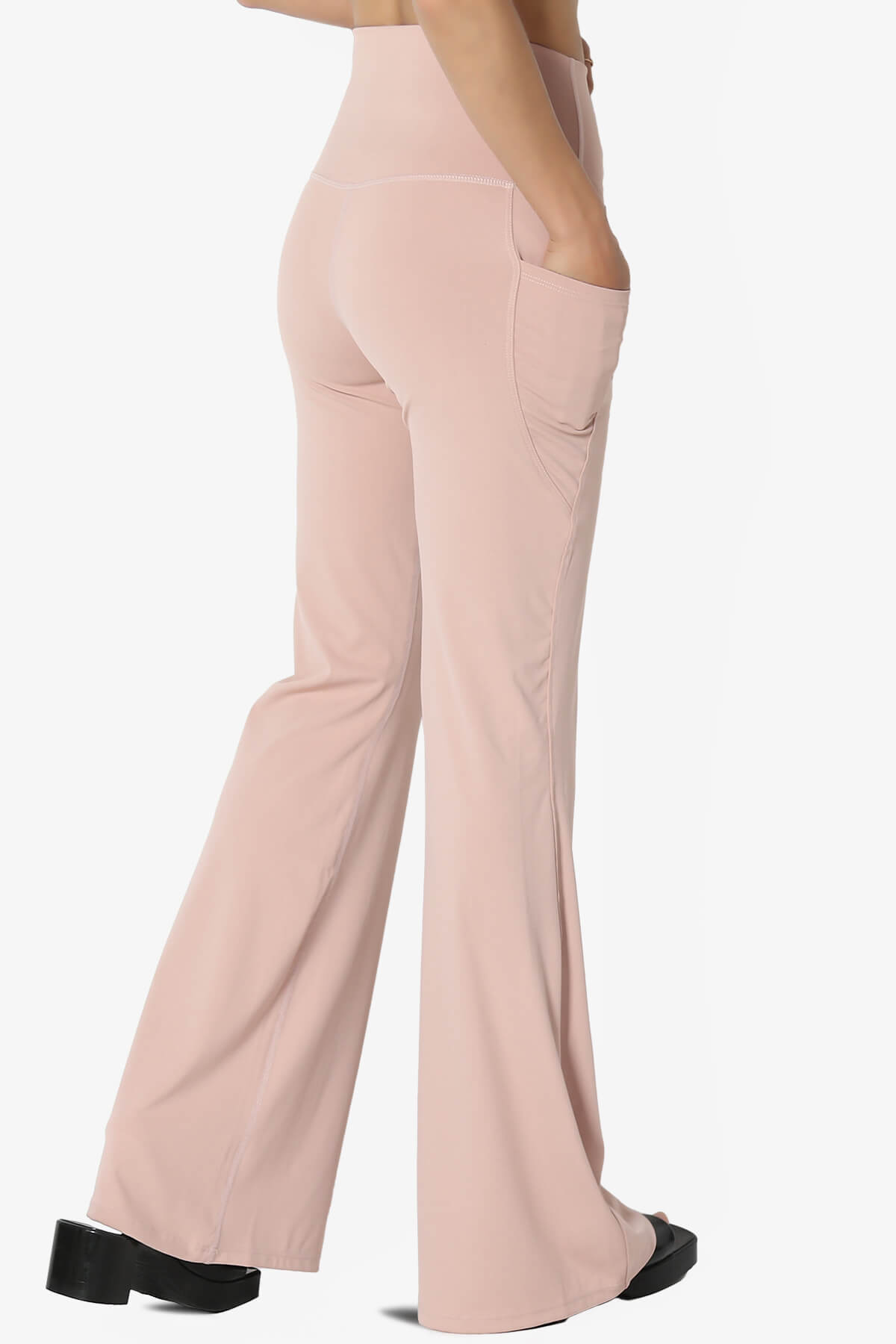Gemma Athletic Pocket Flare Yoga Pants ASH BLUSH_4
