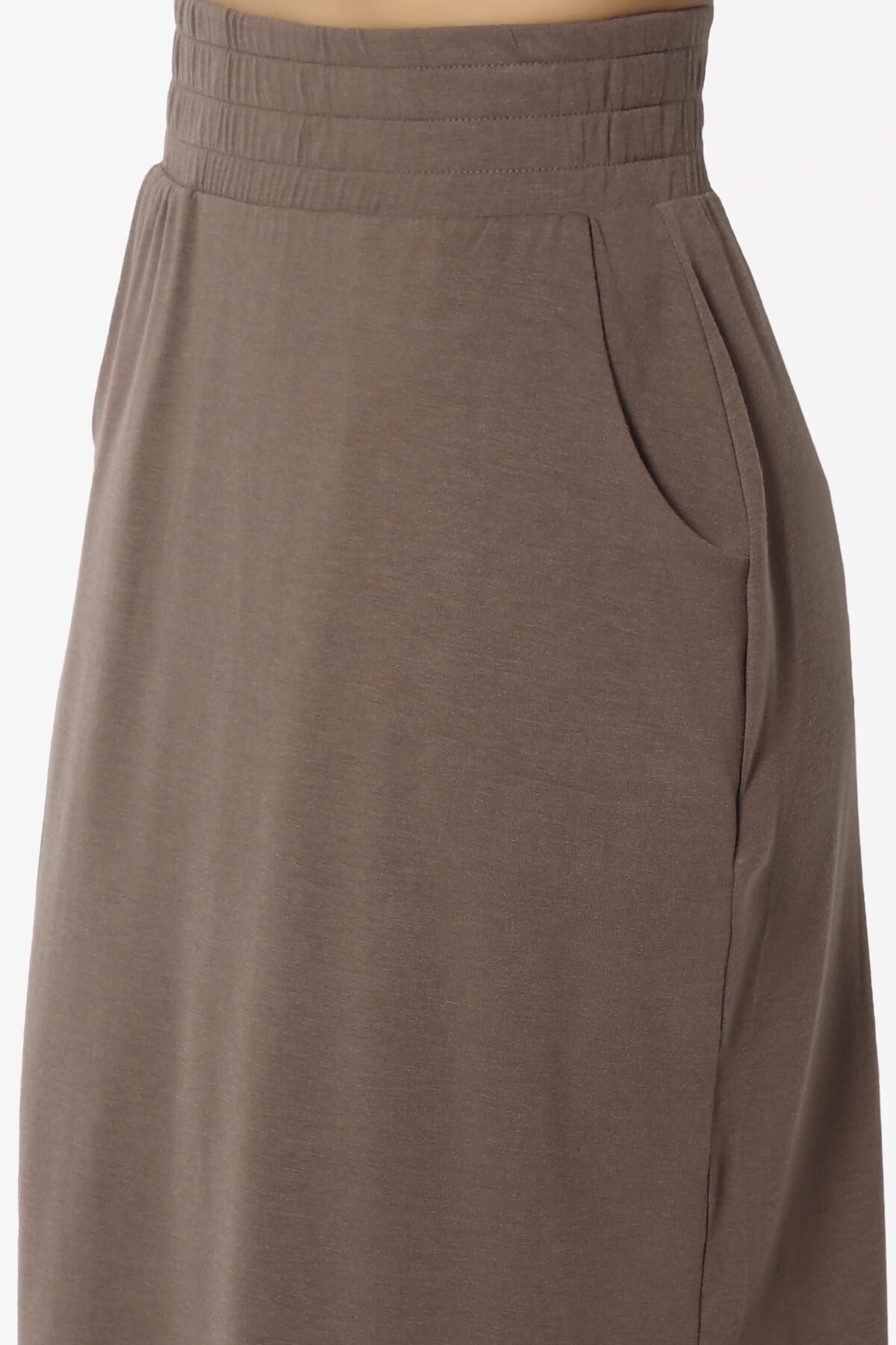 Hadyn Casual Elastic High Waist Straight Skirt MOCHA_5