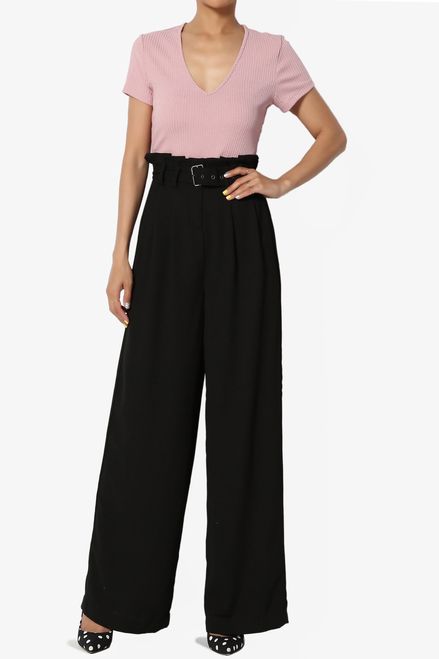 Kauai Fitted V-Neck Ribbed Top - TheMogan