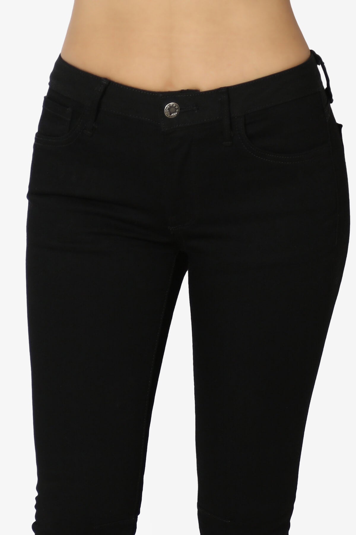 Jigott Knee Dart Washed Skinny Jeans BLACK_5