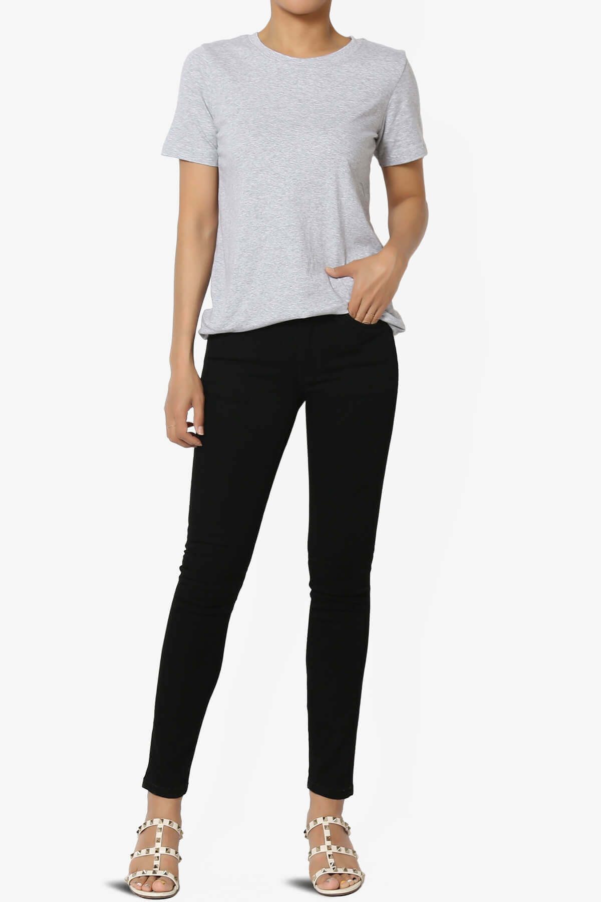 Jigott Knee Dart Washed Skinny Jeans BLACK_6
