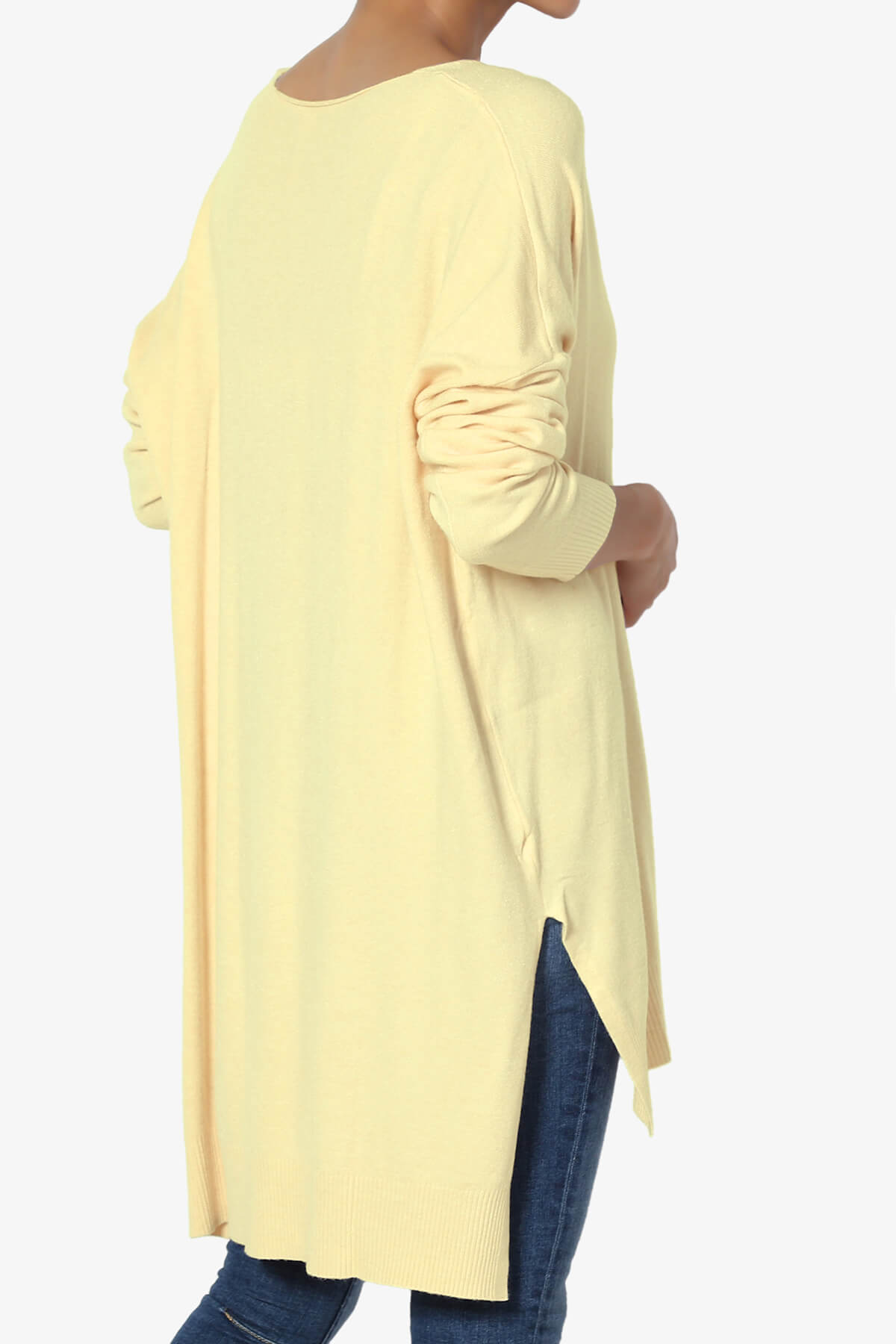 Katana Front Seam V-Neck Knit Sweater BANANA_4