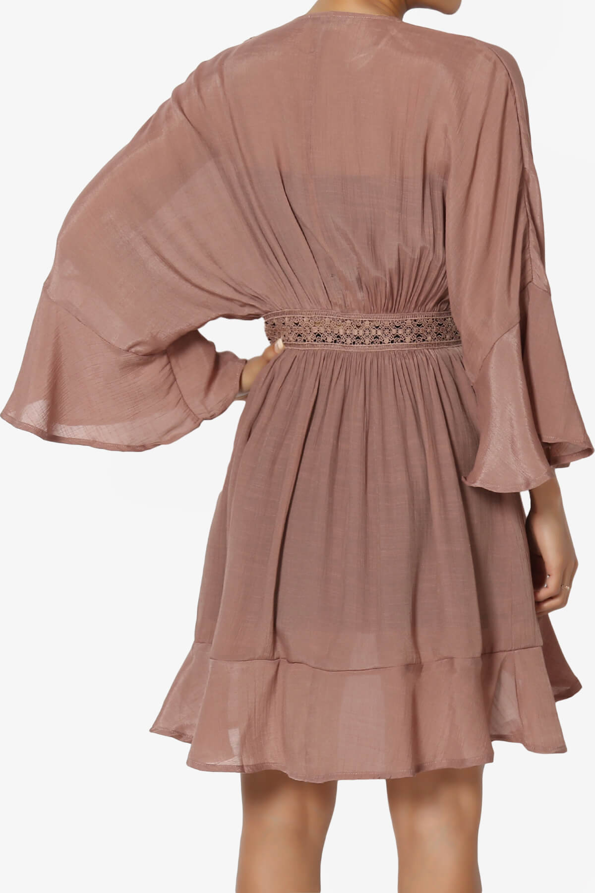 Kayla Lace Trim Kaftan COCOA_2