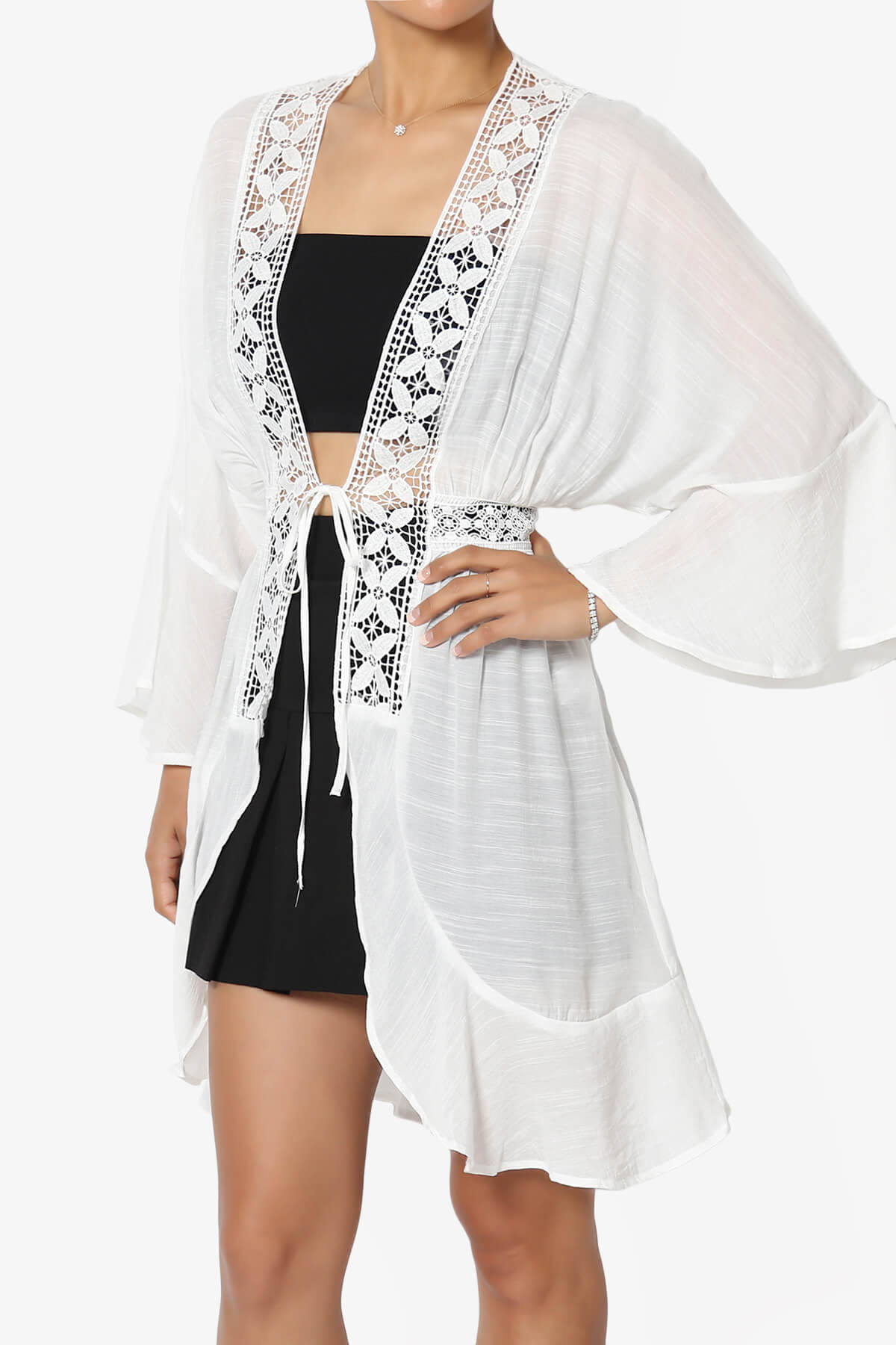 Kayla Lace Trim Kaftan OFF%20WHITE_3