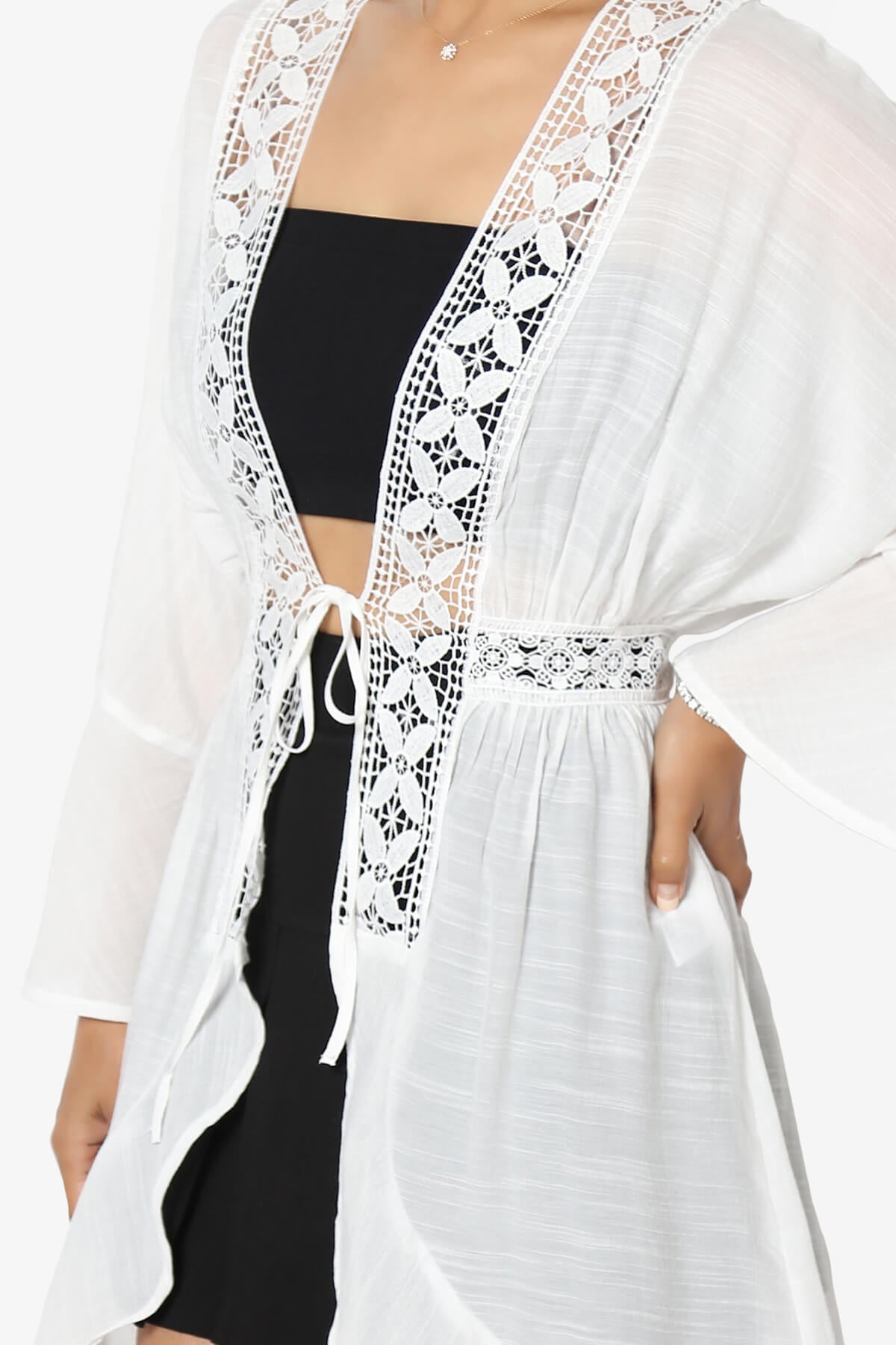 Kayla Lace Trim Kaftan OFF%20WHITE_5