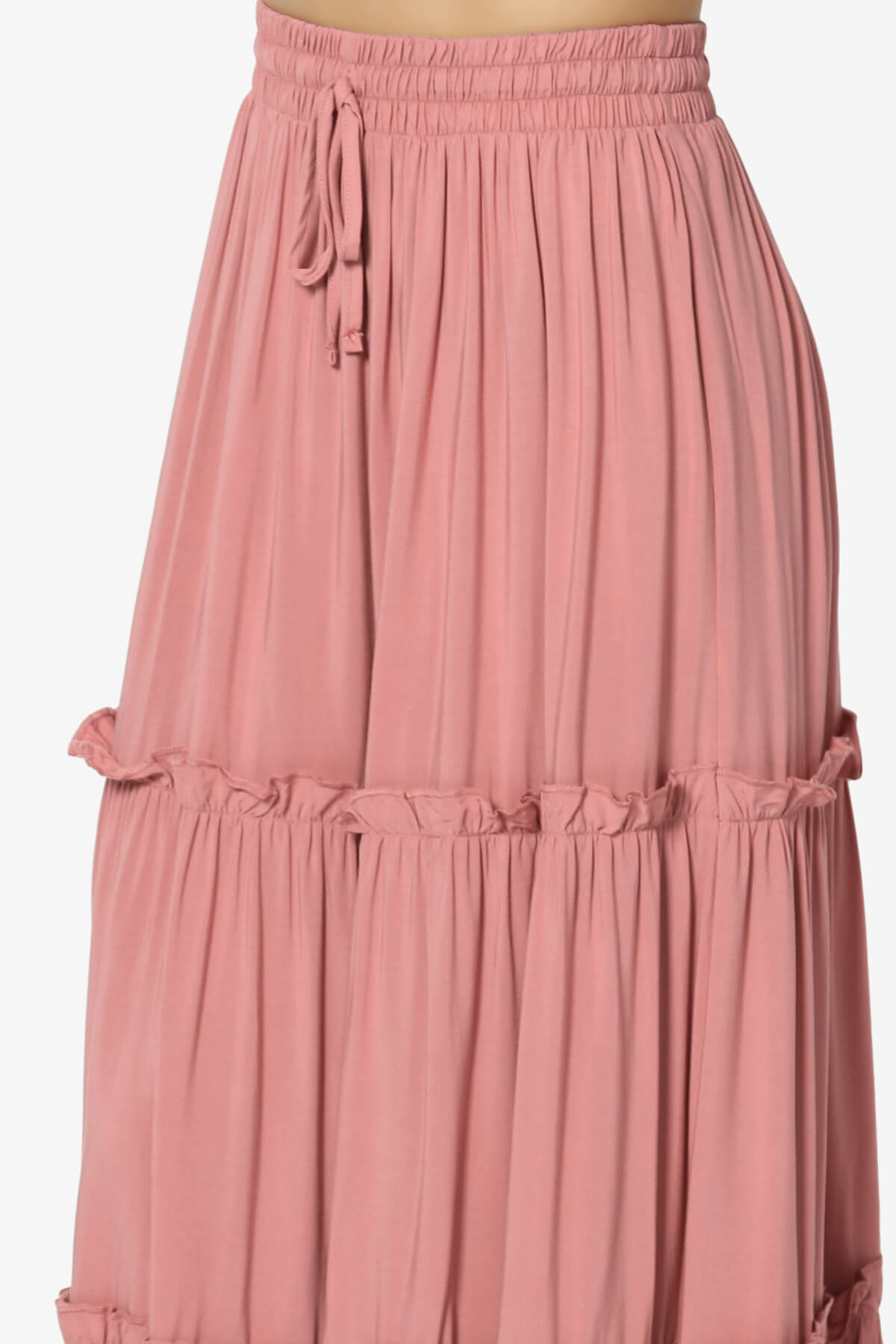 Kelton Ruffle Tiered Woven Maxi Skirt DUSTY ROSE_5