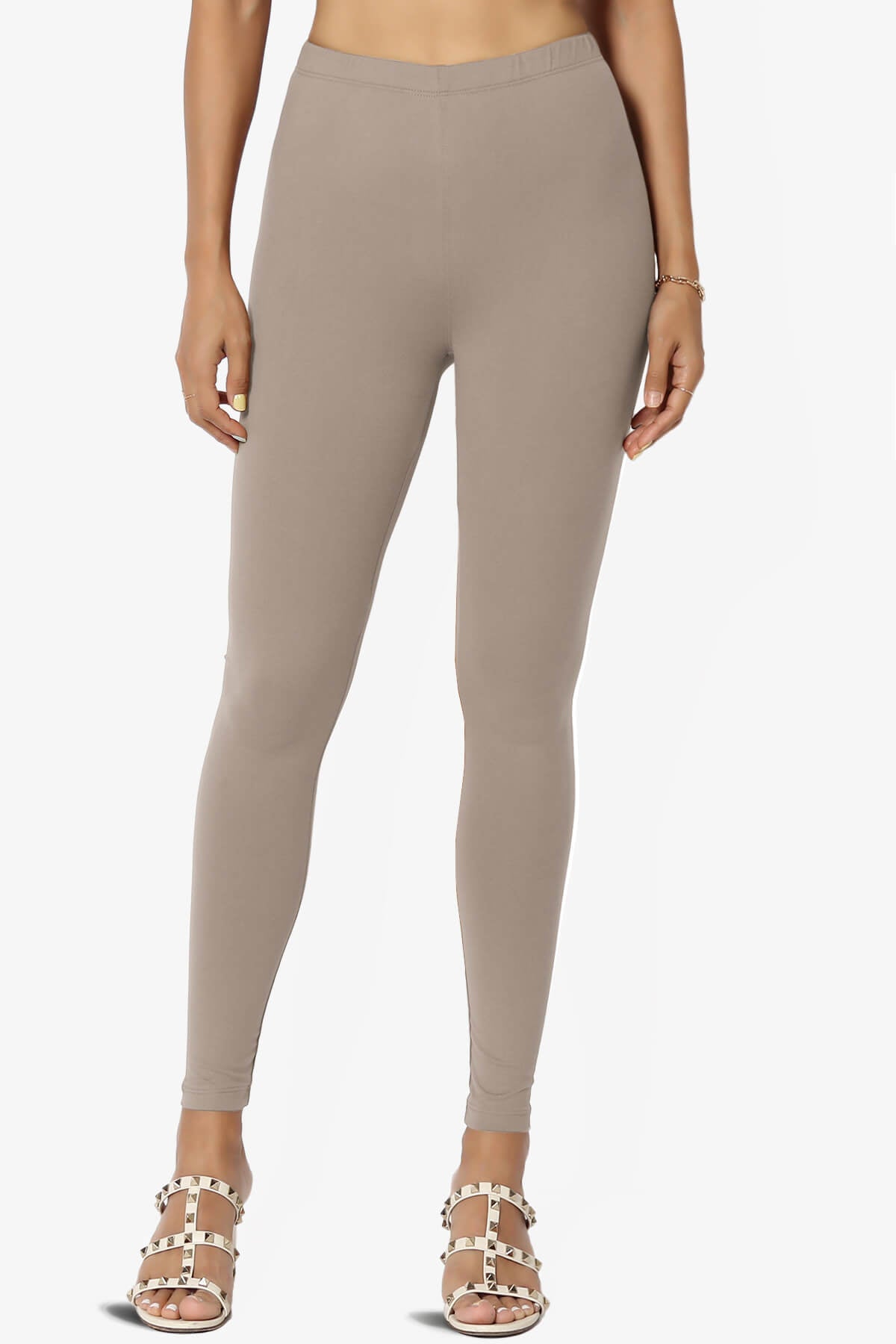 Loreen High Rise Microfiber Ankle Leggings LIGHT MOCHA_1
