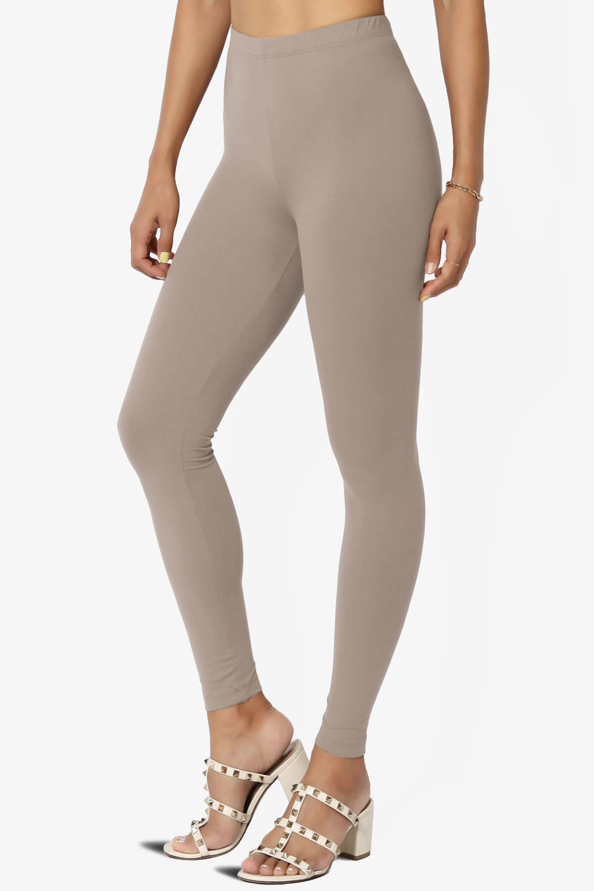 Loreen High Rise Microfiber Ankle Leggings LIGHT MOCHA_3