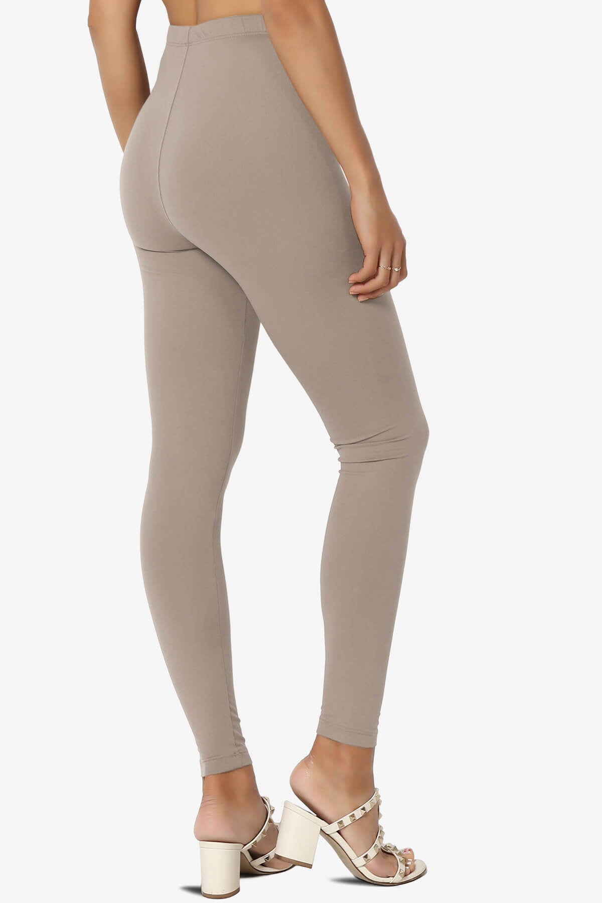 Loreen High Rise Microfiber Ankle Leggings LIGHT MOCHA_4