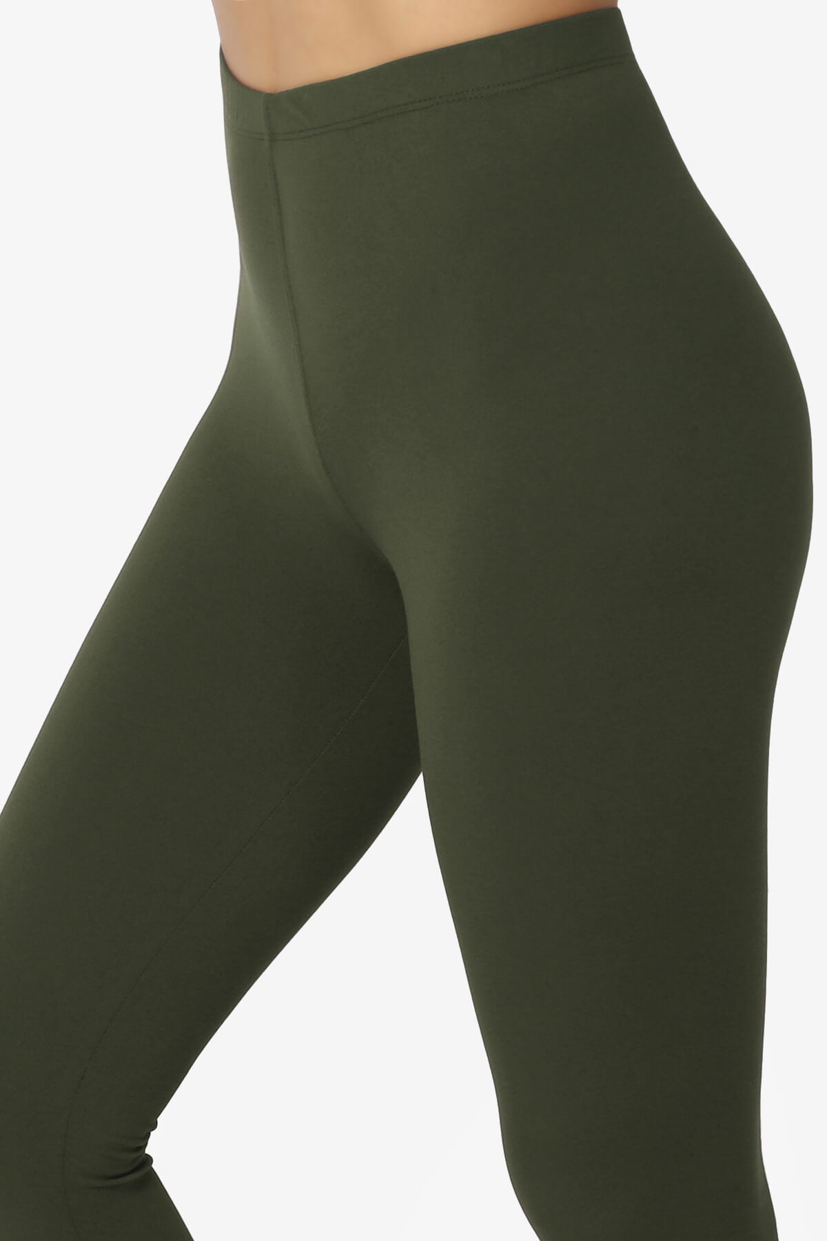 Loreen High Rise Microfiber Ankle Leggings OLIVE_5