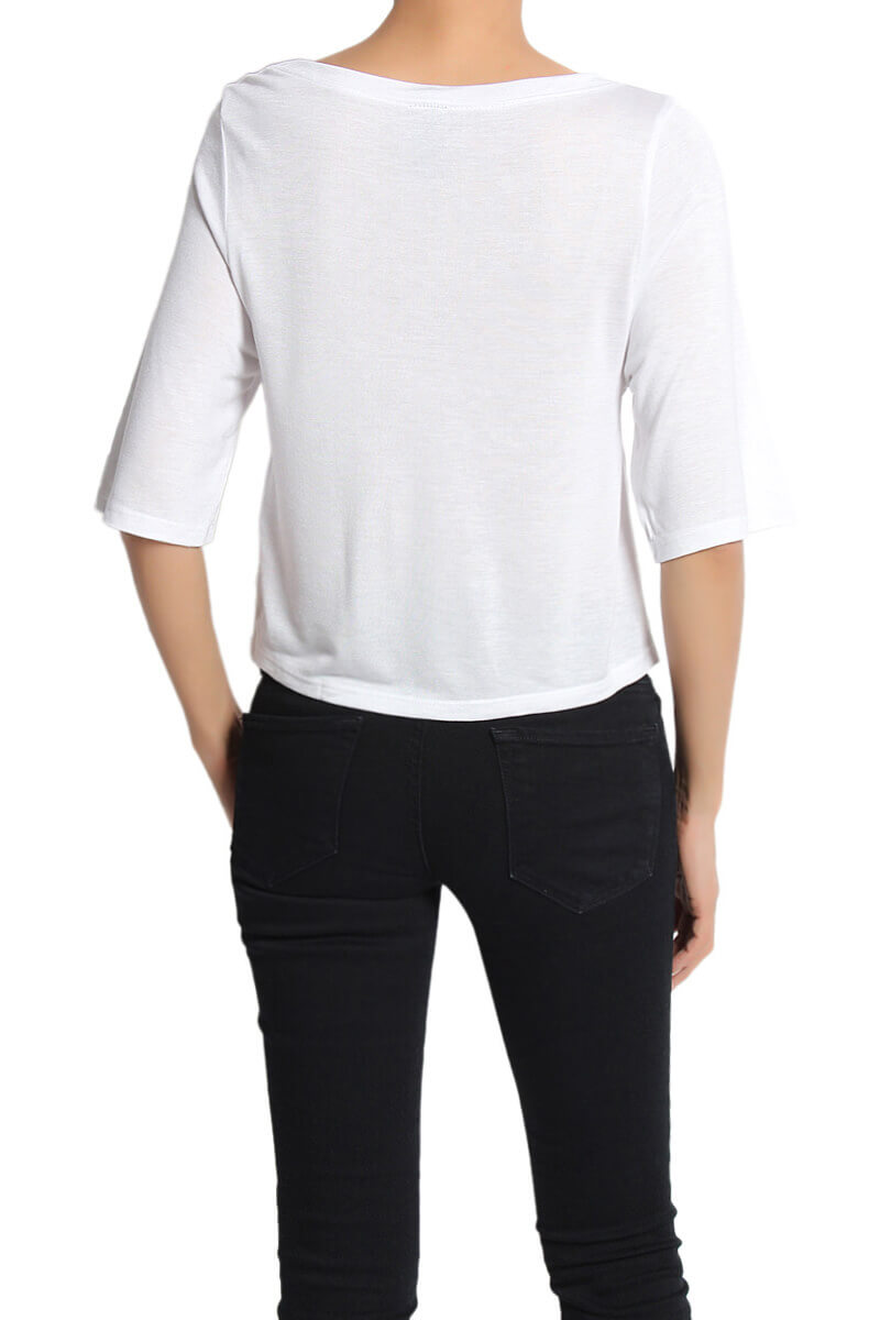 Karina Printed Modal Jersey Crop Tee WHITE_2