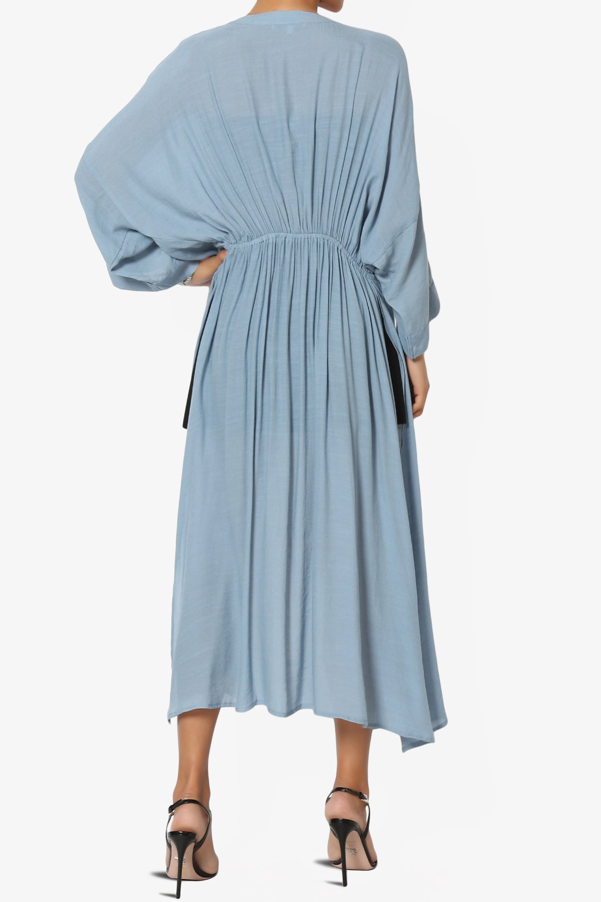 Sunlace Lace Trim High Slit Caftan LIGHT%20BLUE_2