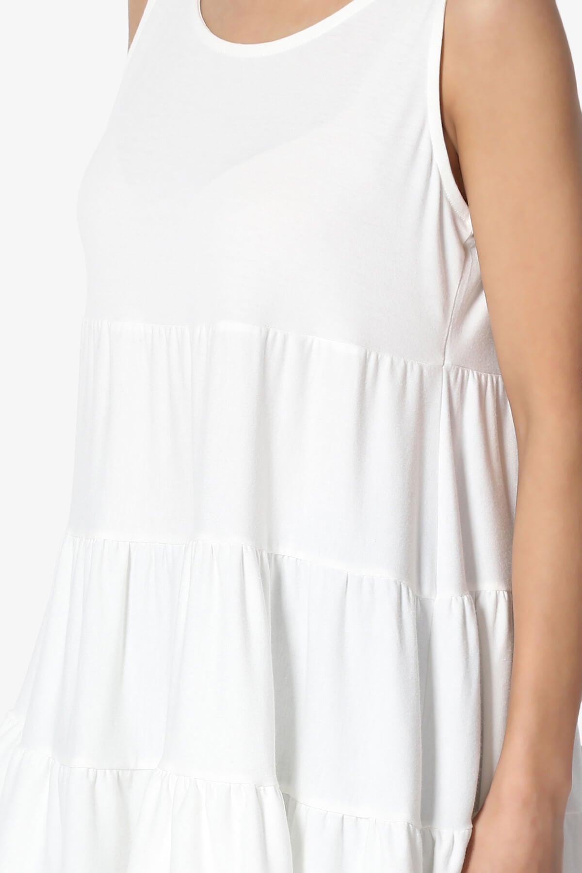 Maiika Sleeveless Tiered Ruffle Top IVORY_5