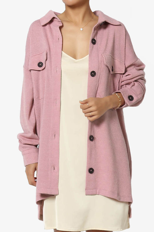 Matryx Jacquard Oversized Shirts Shacket PLUS