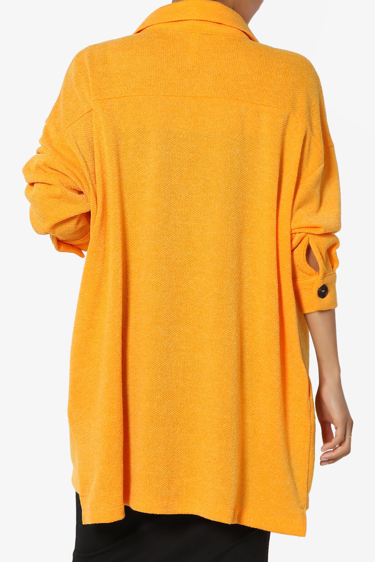 Matryx Jacquard Oversized Shirts Shacket YELLOW GOLD_2