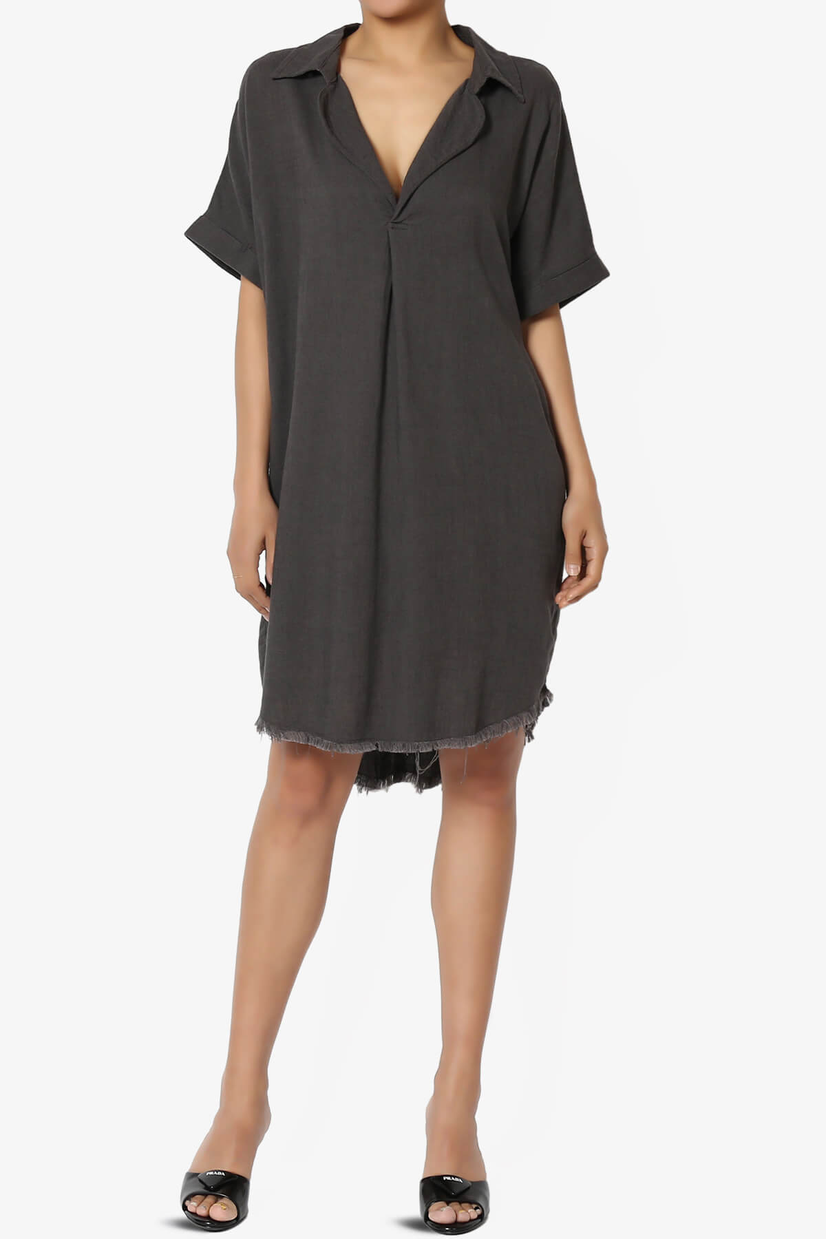 Mayven Linen Oversized Shirt Dress ASH GREY_6