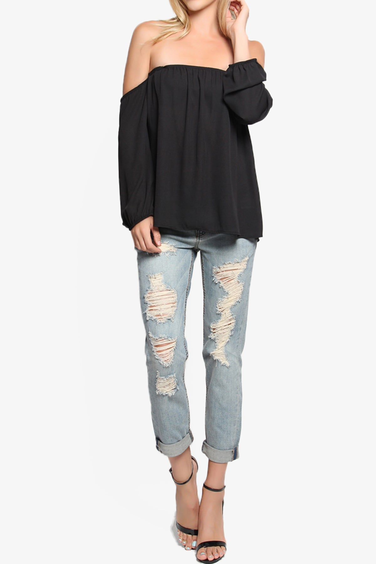 Bali Off Shoulder Blouse BLACK_6