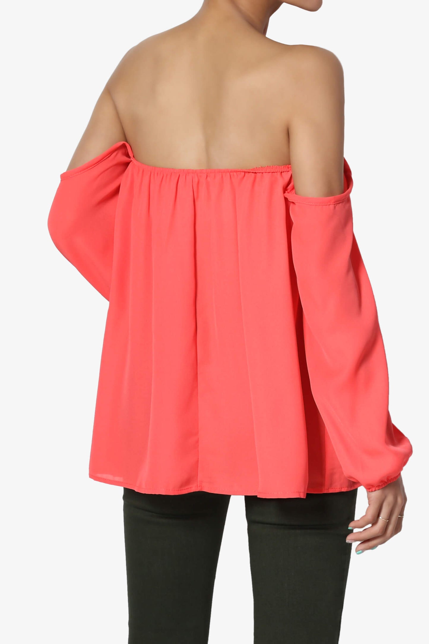 Bali Off Shoulder Blouse CORAL_2