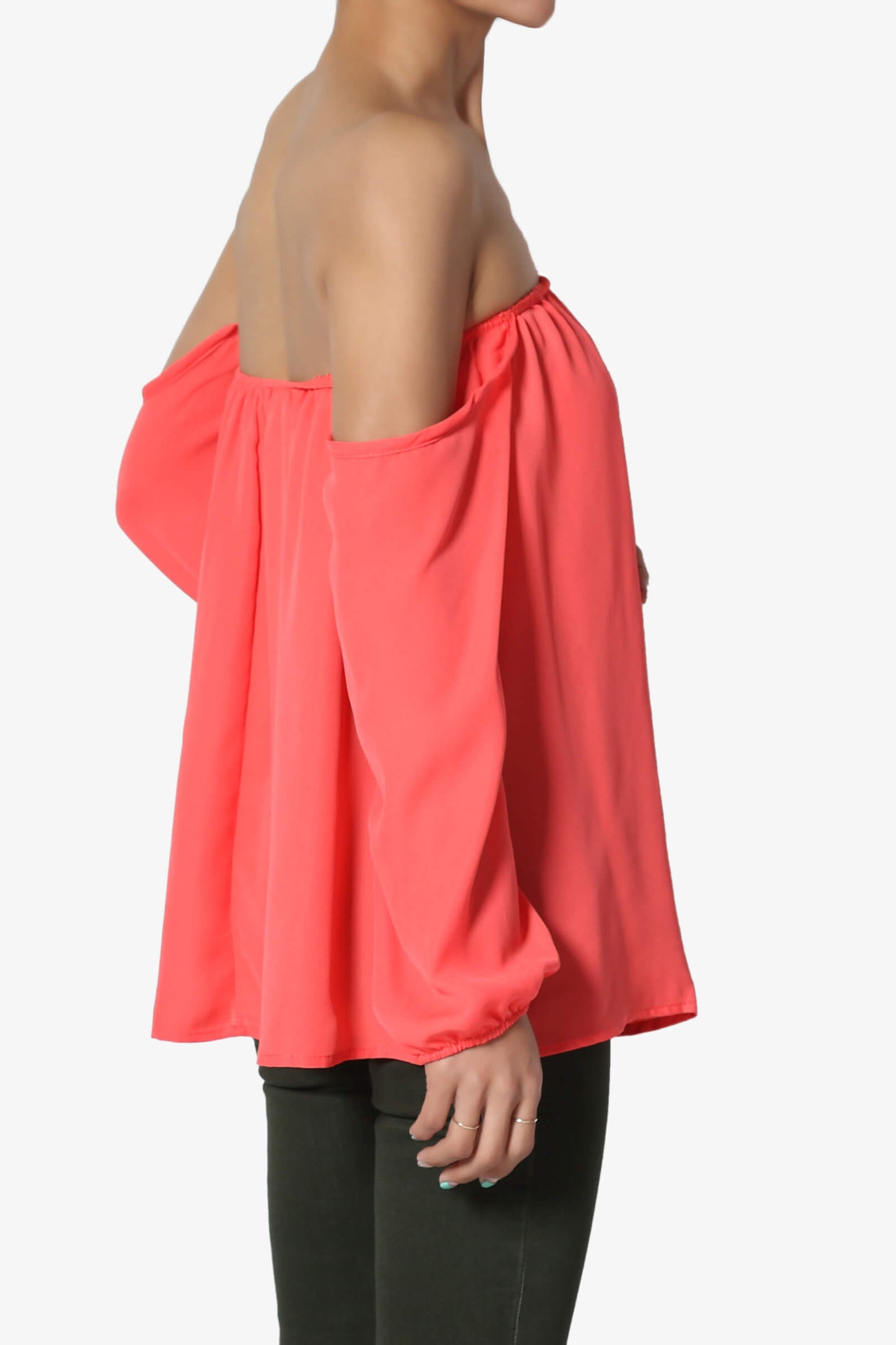 Bali Off Shoulder Blouse CORAL_4