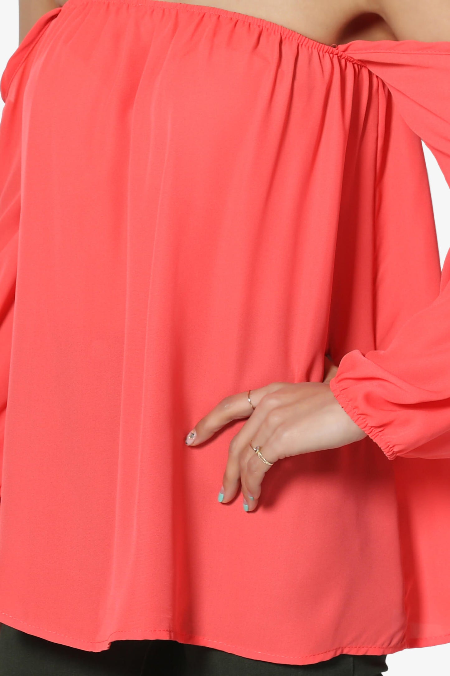 Bali Off Shoulder Blouse CORAL_5