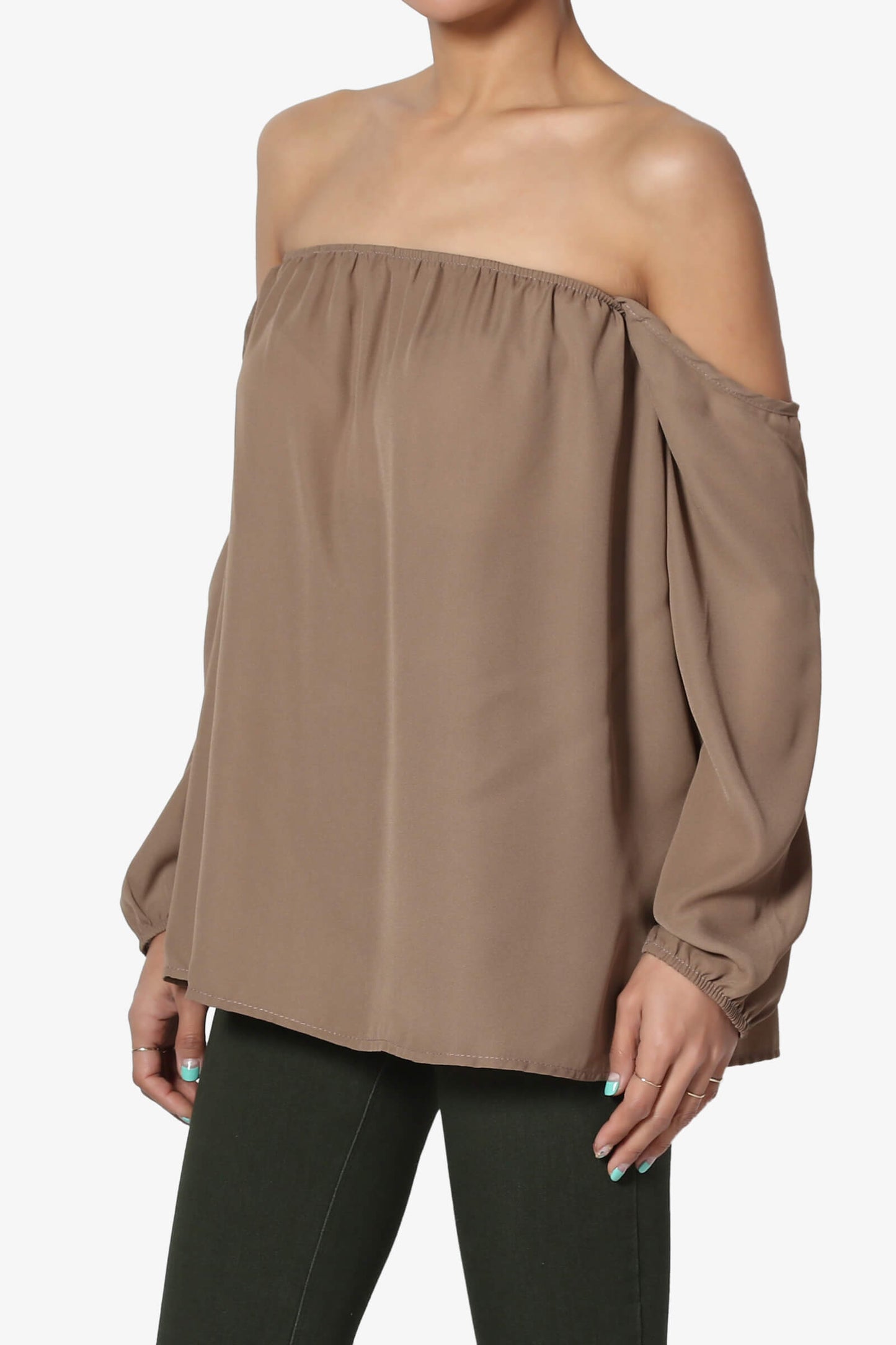Bali Off Shoulder Blouse MOCHA_3