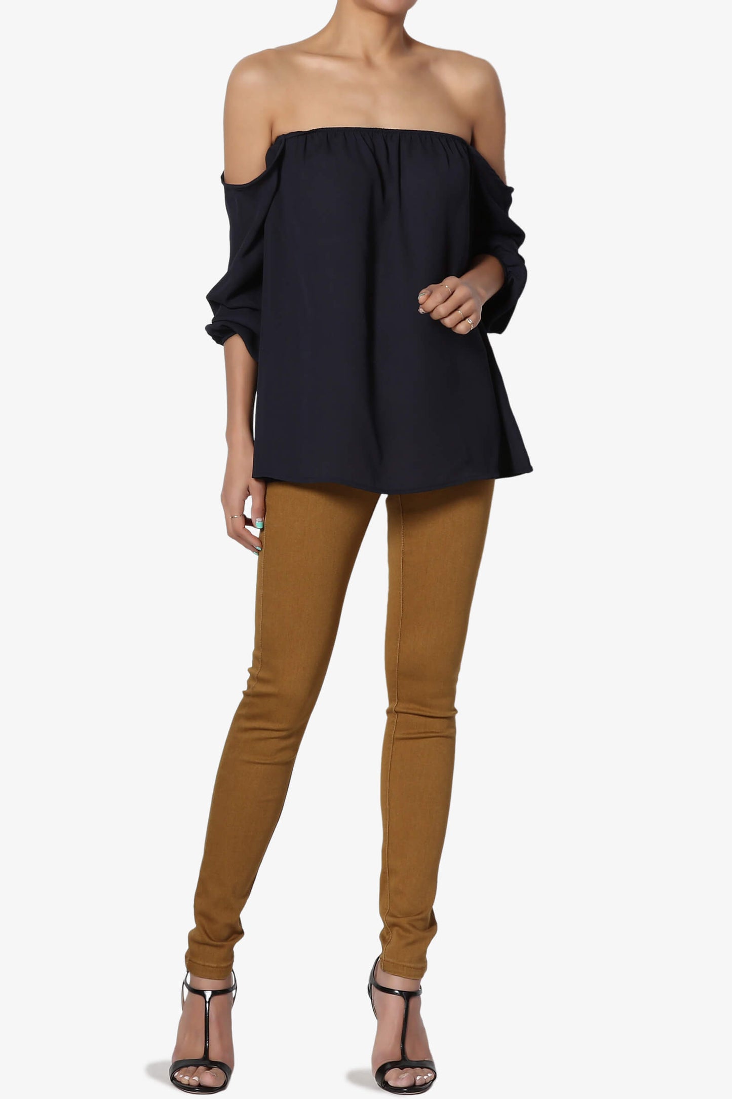 Bali Off Shoulder Blouse NAVY_6